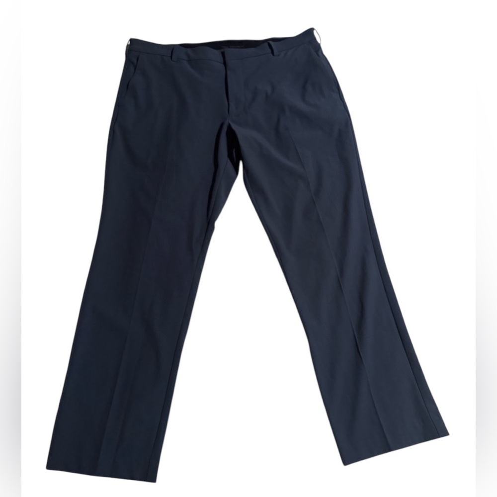 Van Heusen Navy Blue Men’s Dress Pants Button Zip Closure Pockets Slim Sz 36/30